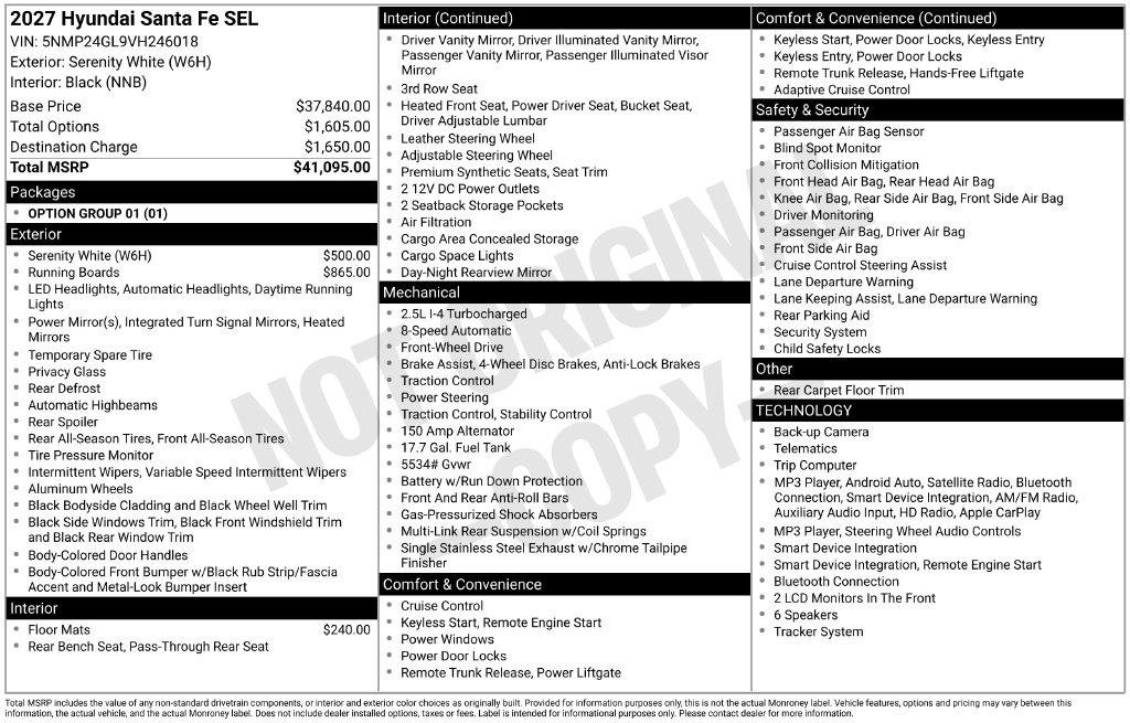 New 2027 Hyundai Santa Fe SEL FWD image 5