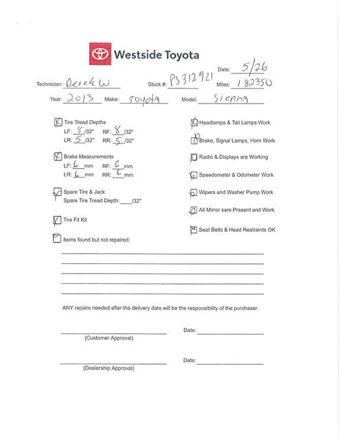 Used 2013 Toyota Sienna Limited w/ Premium Pkg FWD image 24