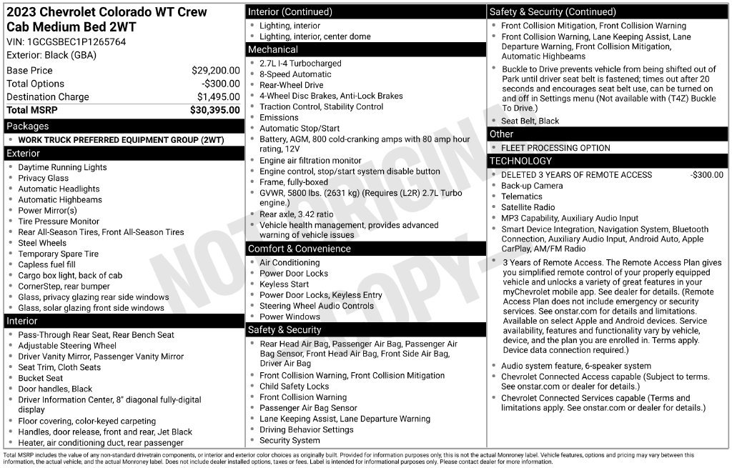 Used 2023 Chevrolet Colorado W/T RWD image 6