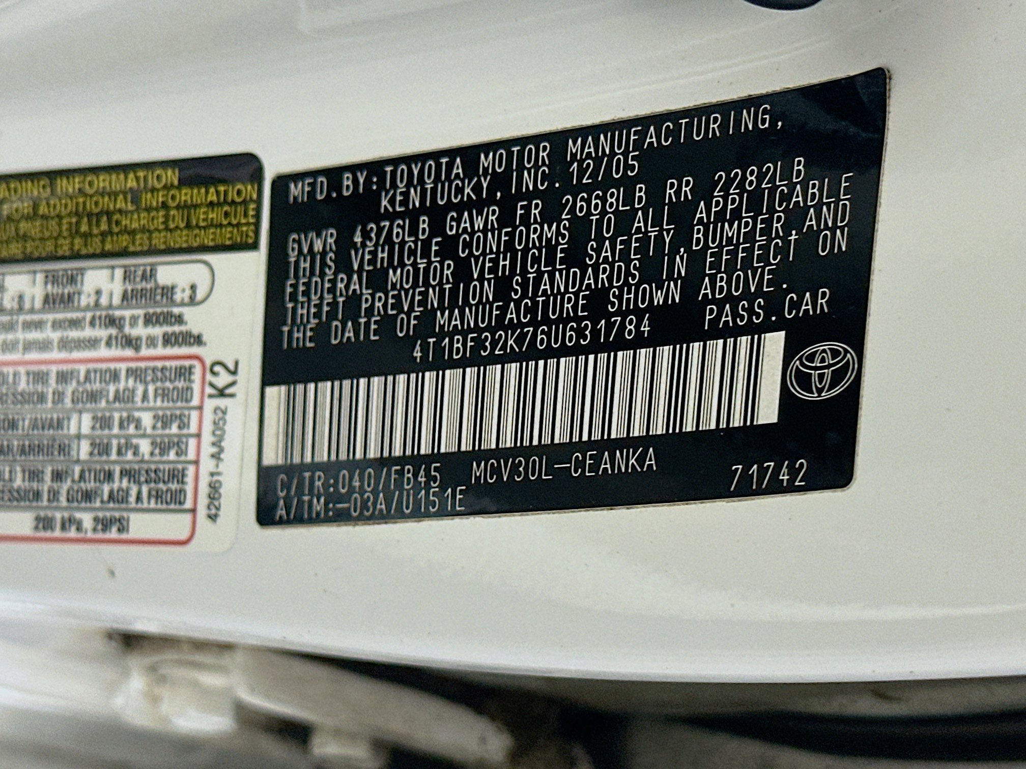 Used 2006 Toyota Camry LE FWD image 12