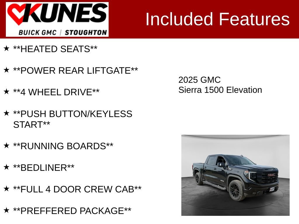 Used 2025 GMC Sierra 1500 Elevation w/ Elevation Premium Package AWD/4WD image 3