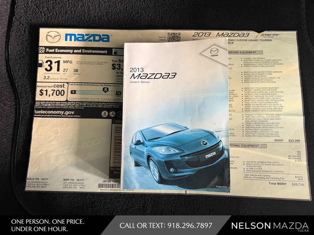 Used 2013 MAZDA MAZDA3 i Grand Touring w/ Tech Pkg FWD image 46