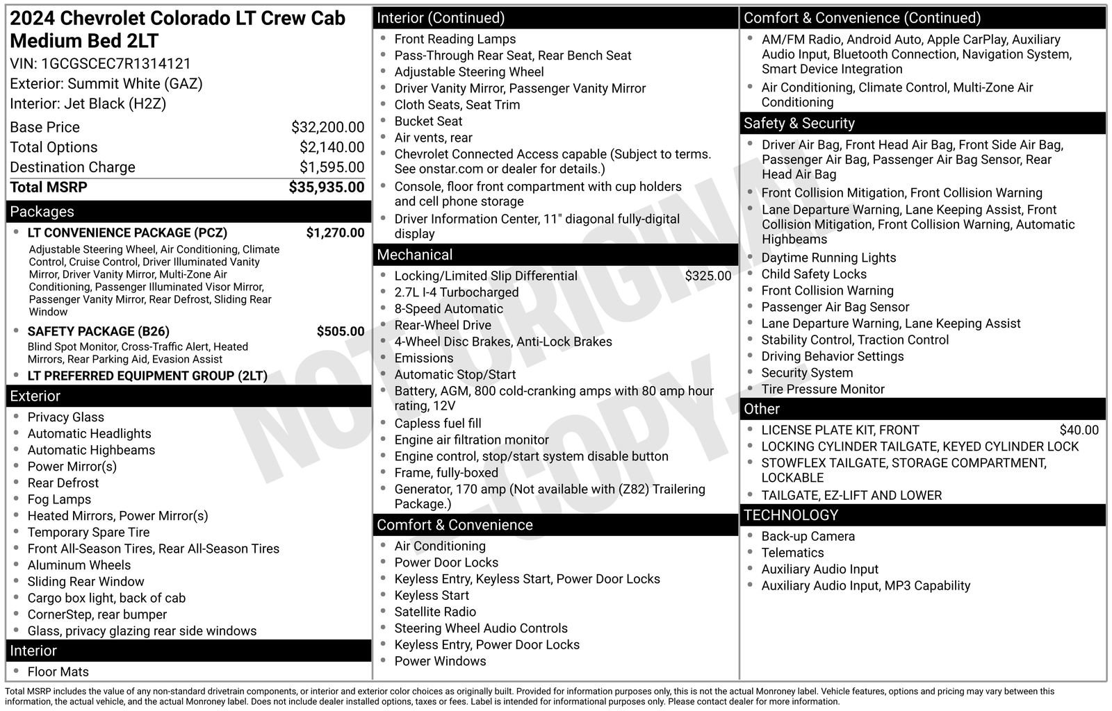 Used 2024 Chevrolet Colorado LT w/ LT Convenience Package RWD image 33