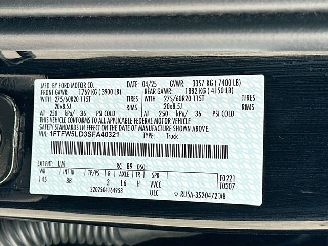 Used 2025 Ford F150 Lariat w/ Equipment Group 501A Mid AWD/4WD image 32