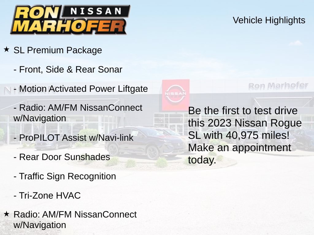 Used 2023 Nissan Rogue SL w/ SL Premium Package AWD/4WD image 2