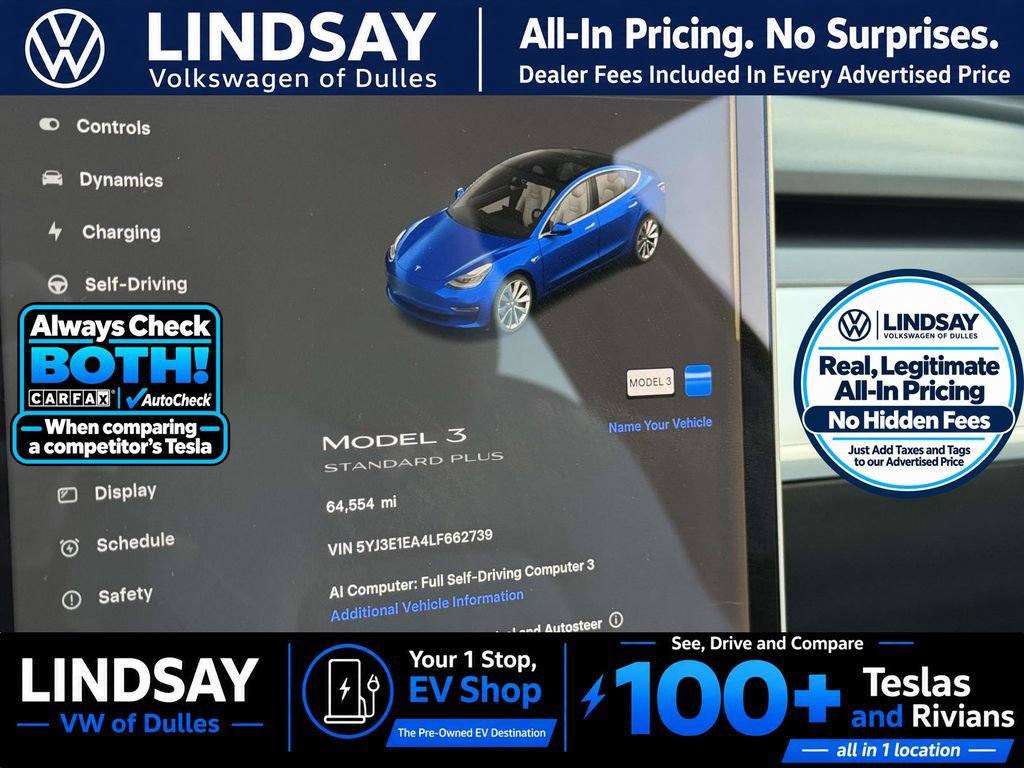 Used 2020 Tesla Model 3 Standard Range Plus RWD image 21