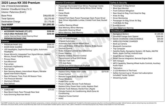 Used 2025 Lexus NX 350 AWD w/ Accessory Package (2T) image 42