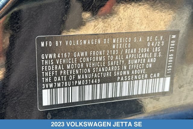 Used 2023 Volkswagen Jetta SE w/ Panoramic Sunroof Package FWD image 30