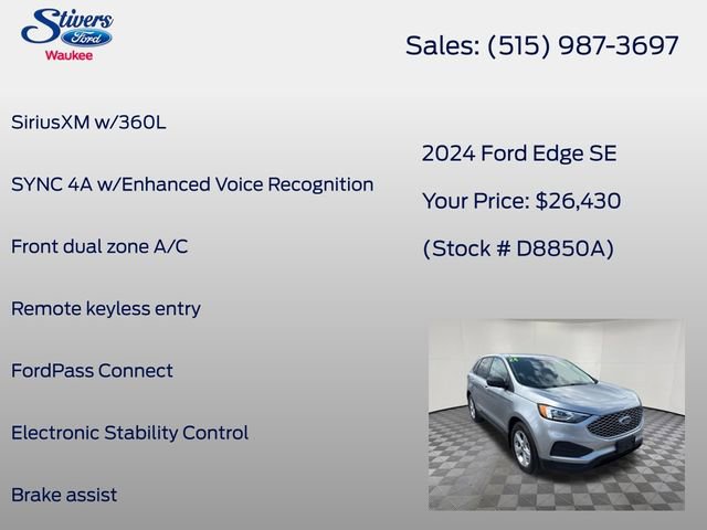 Certified 2024 Ford Edge SE AWD/4WD image 16