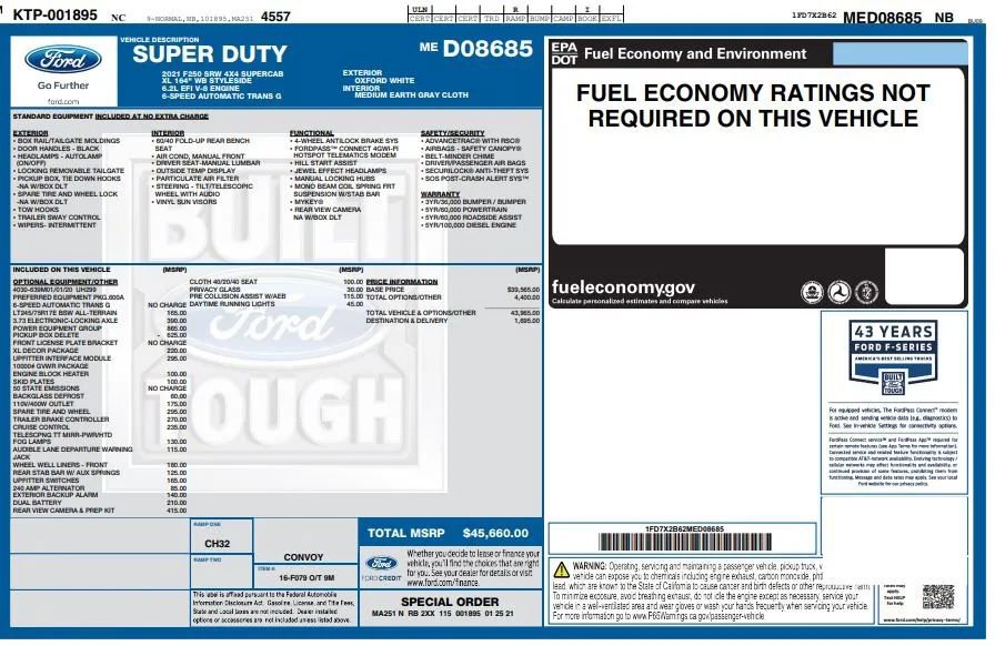 Used 2021 Ford F250 XL w/ Power Equipment Group AWD/4WD image 38