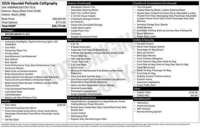 New 2026 Hyundai Palisade Calligraphy image 4