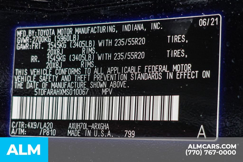 Used 2021 Toyota Highlander Platinum image 66