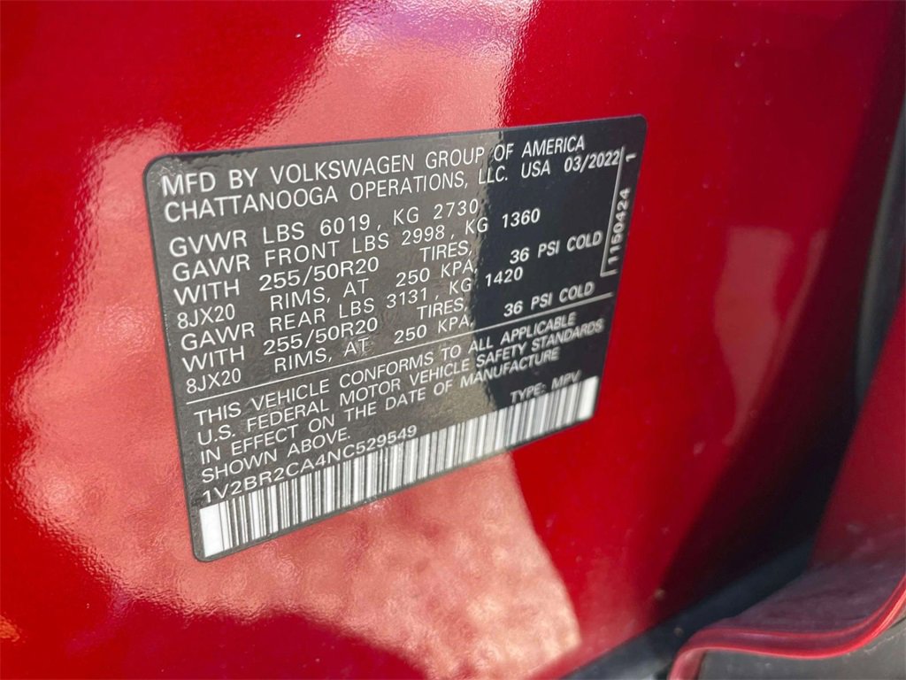 Used 2022 Volkswagen Atlas SEL image 20