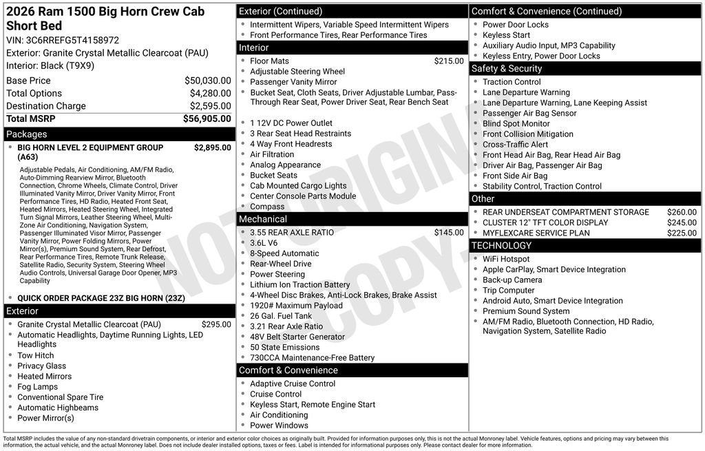 Used 2026 RAM 1500 Big Horn RWD image 8