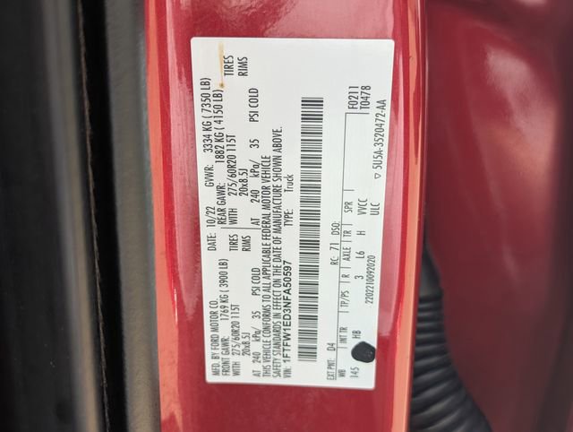 Used 2022 Ford F150 Lariat w/ Max Trailer Tow Package image 33