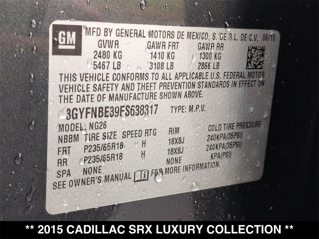 Used 2015 Cadillac SRX Luxury image 30