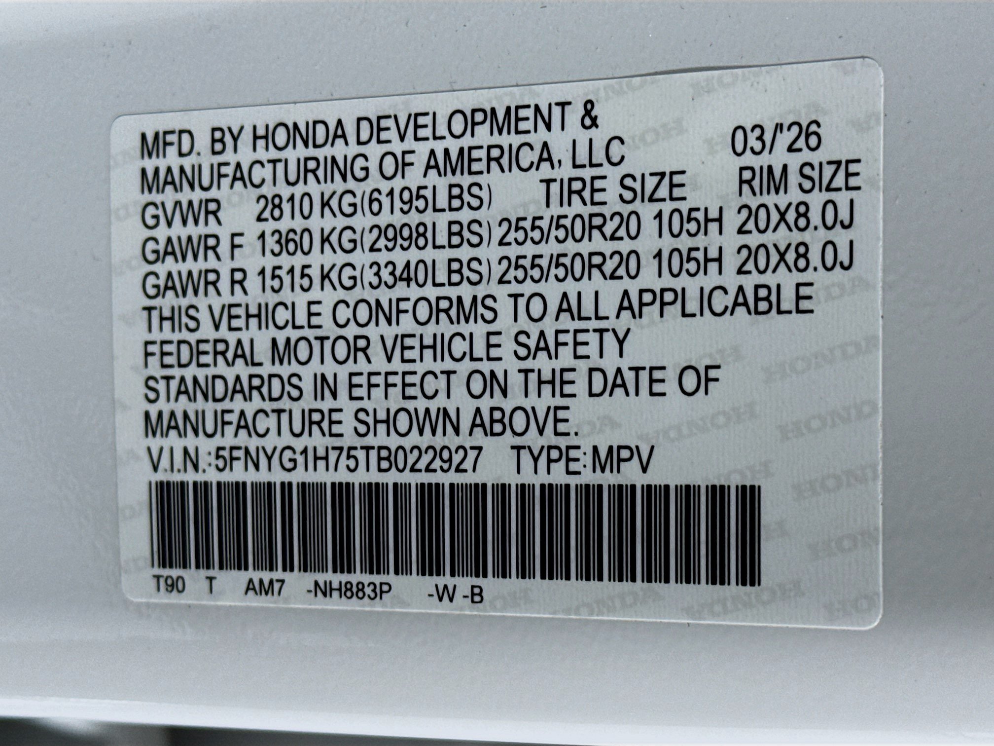 New 2026 Honda Pilot Touring image 35