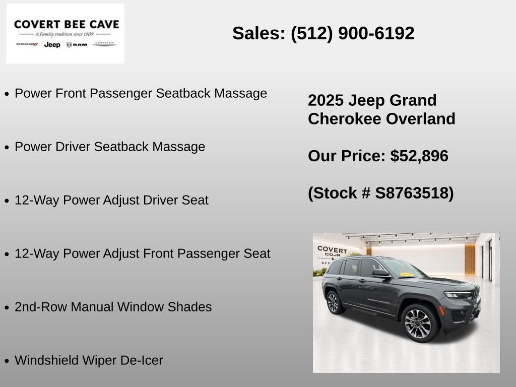 New 2025 Jeep Grand Cherokee Overland w/ Adv Protech Group III AWD/4WD image 31