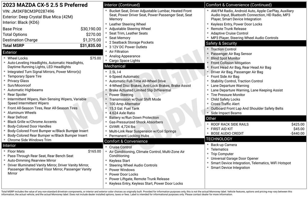 Certified 2023 MAZDA CX-5 AWD 2.5 S w/ Preferred Package image 10