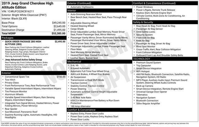 Used 2019 Jeep Grand Cherokee High Altitude image 4