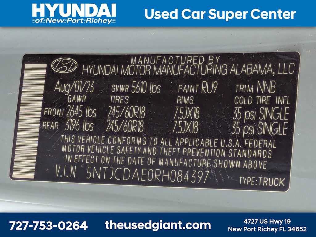 Certified 2024 Hyundai Santa Cruz SEL w/ Activity Package AWD/4WD image 37