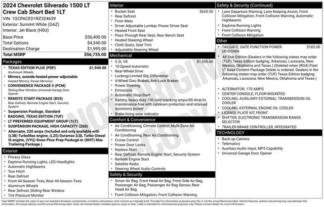 Used 2024 Chevrolet Silverado 1500 LT w/ Texas Edition Plus image 7