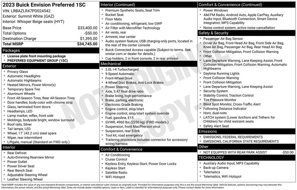 Used 2023 Buick Envision Preferred image 6