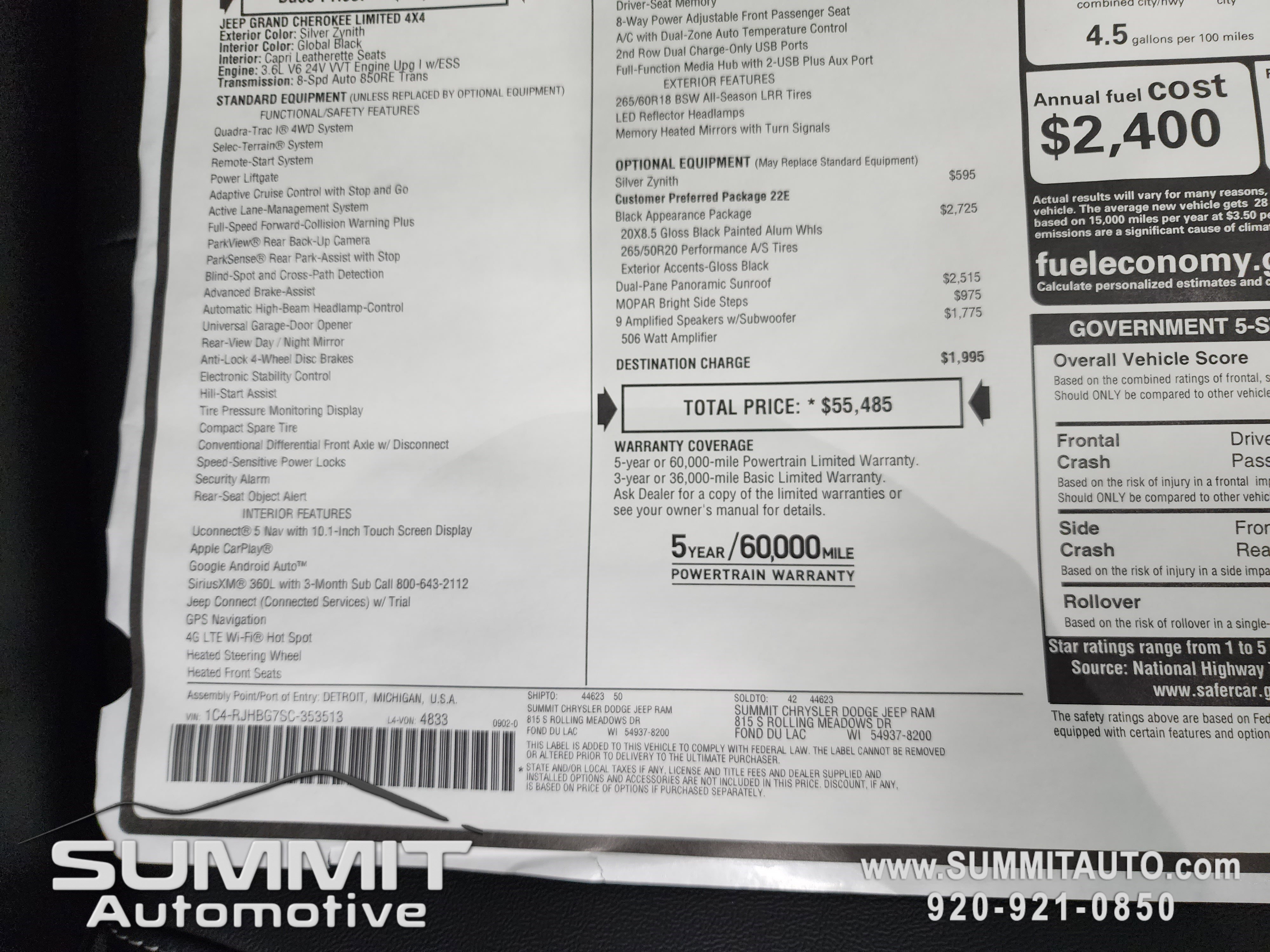 New 2025 Jeep Grand Cherokee Limited w/ Black Appearance Package image 28