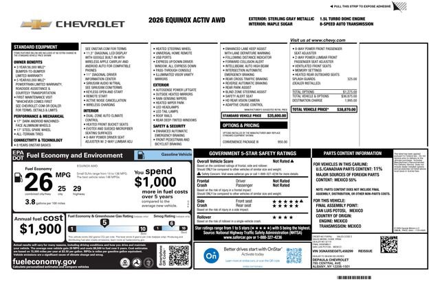 New 2026 Chevrolet Equinox ACTIV AWD/4WD image 2