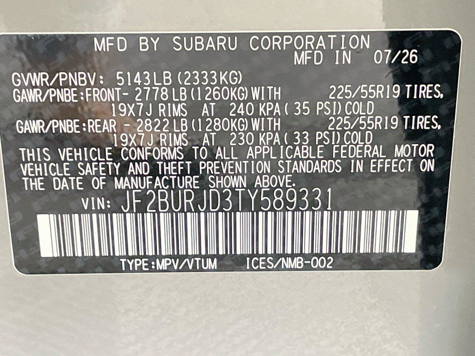 New 2026 Subaru Outback Touring XT AWD/4WD image 19