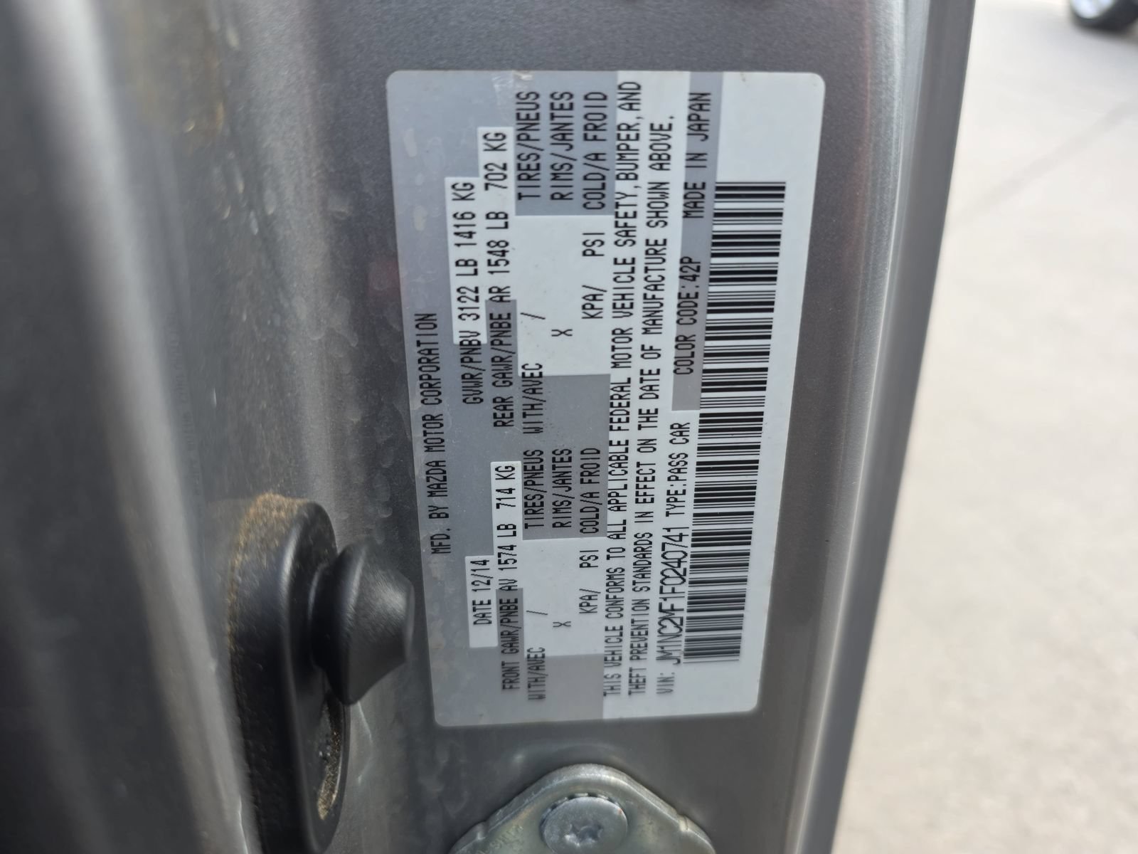 Used 2015 MAZDA MX-5 Miata Club RWD image 27