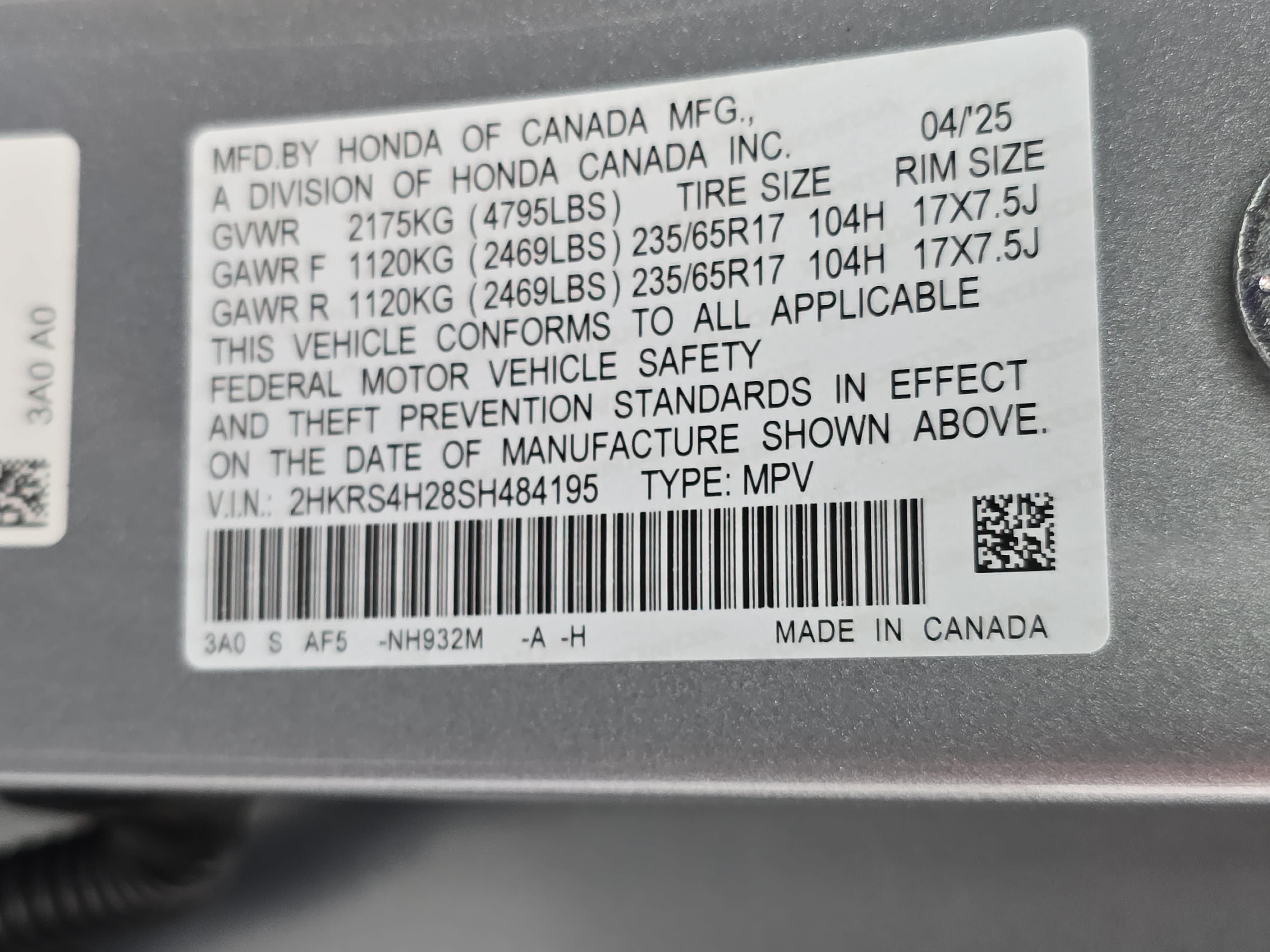 Certified 2025 Honda CR-V LX image 34