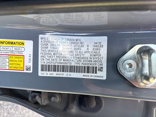 Used 2022 Honda Civic Sport image 20