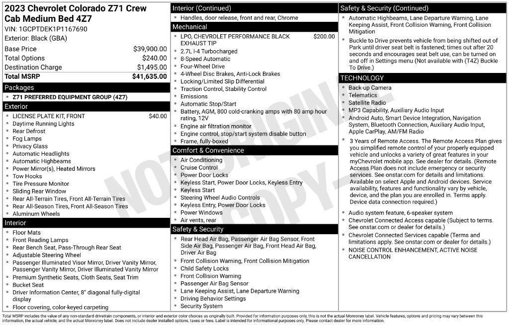 Used 2023 Chevrolet Colorado Z71 AWD/4WD image 8