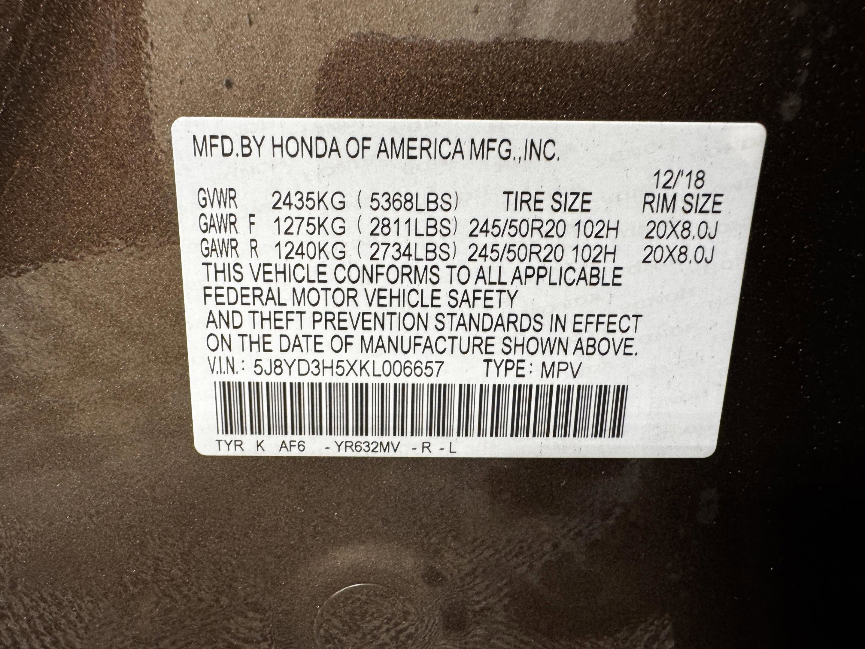 Certified 2019 Acura MDX FWD w/ Technology Package image 42