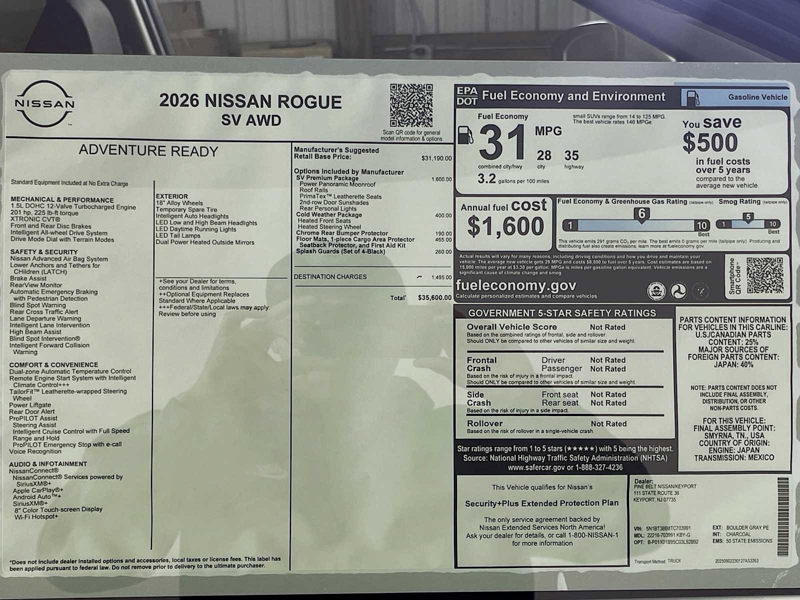 New 2026 Nissan Rogue SV w/ SV Premium Package image 6