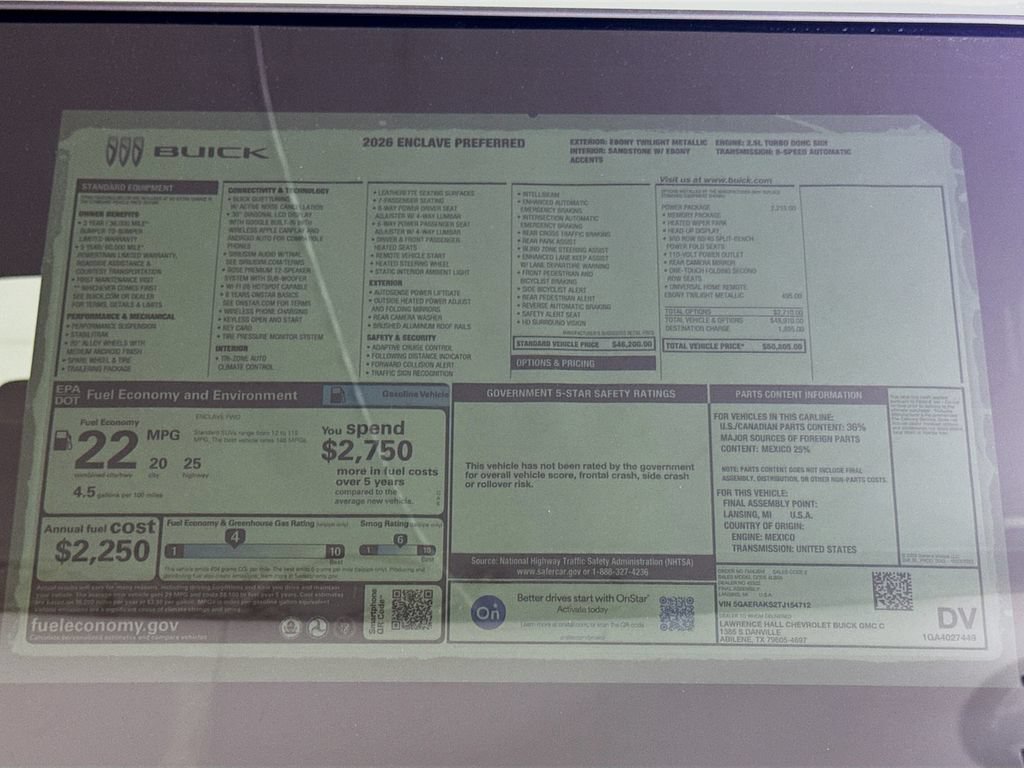 New 2026 Buick Enclave Preferred w/ Power Package FWD image 20