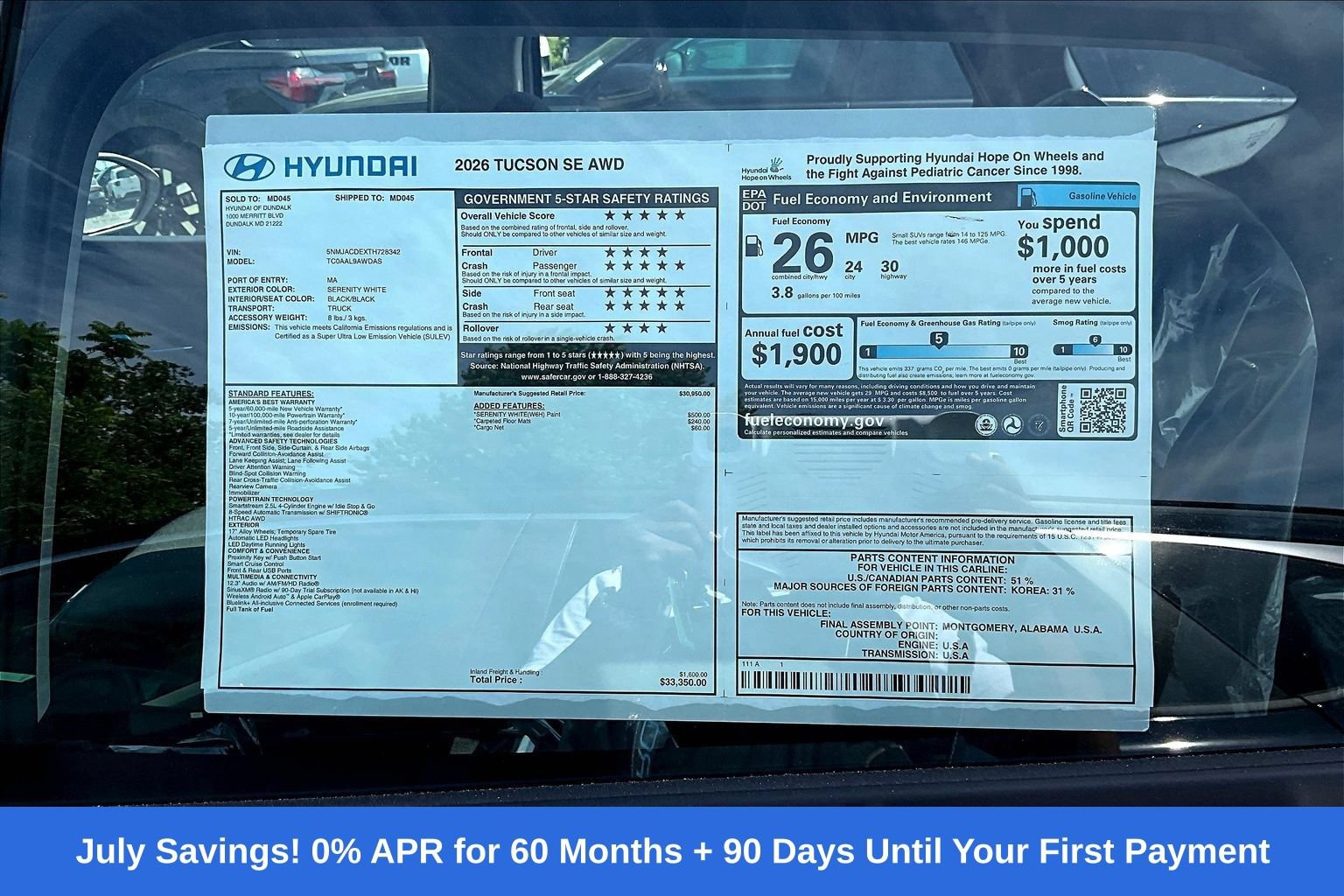 New 2026 Hyundai Tucson SE AWD/4WD image 17