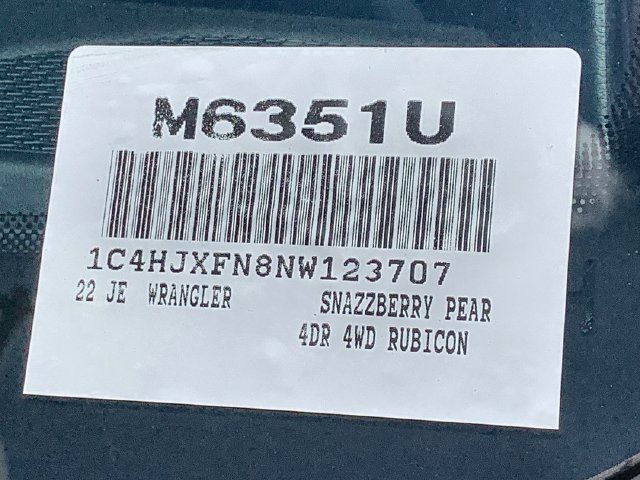 Used 2022 Jeep Wrangler Unlimited Rubicon w/ Cold Weather Group AWD/4WD image 47