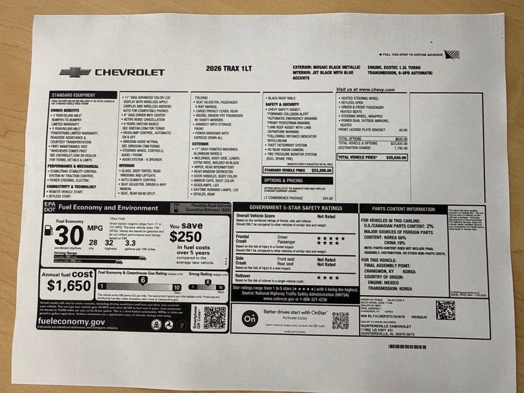 New 2026 Chevrolet Trax LT w/ LT Convenience Package FWD image 24