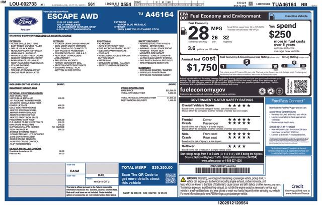 New 2026 Ford Escape ST-Line w/ Tech Pack #1 AWD/4WD image 8