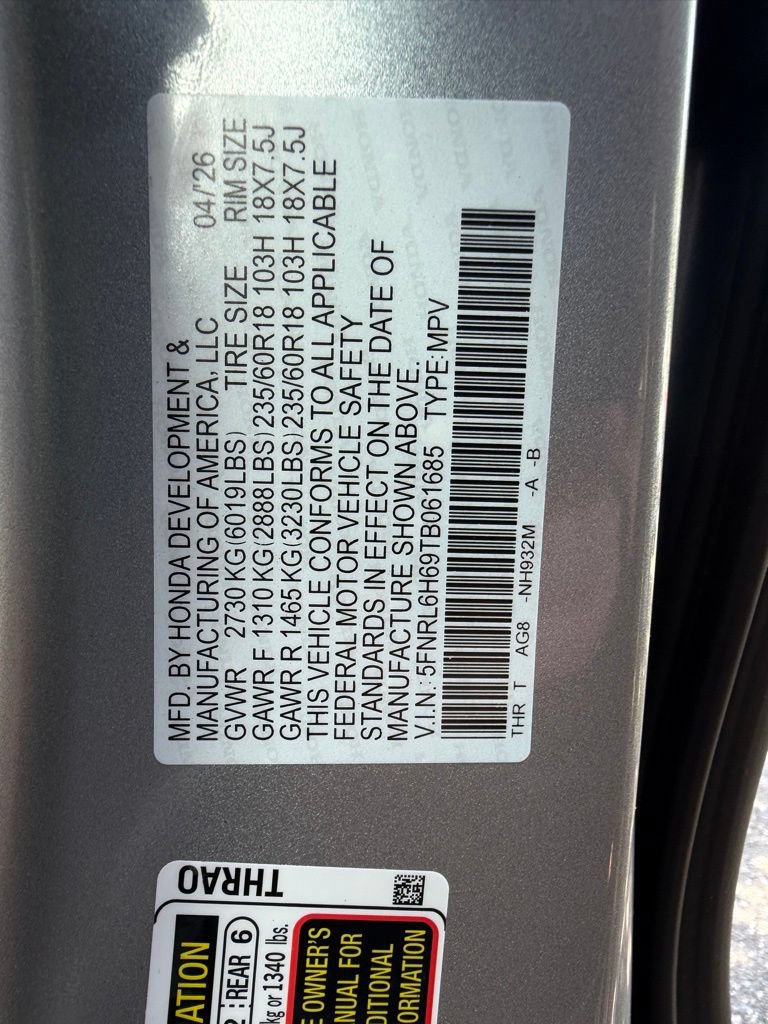 New 2026 Honda Odyssey EX-L image 27