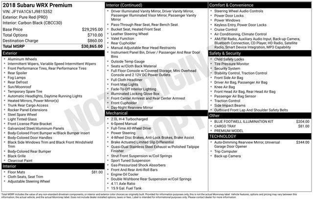 Used 2018 Subaru WRX Premium image 24