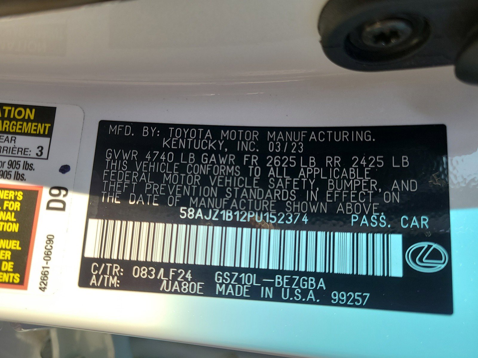 Used 2023 Lexus ES 350 F Sport image 24