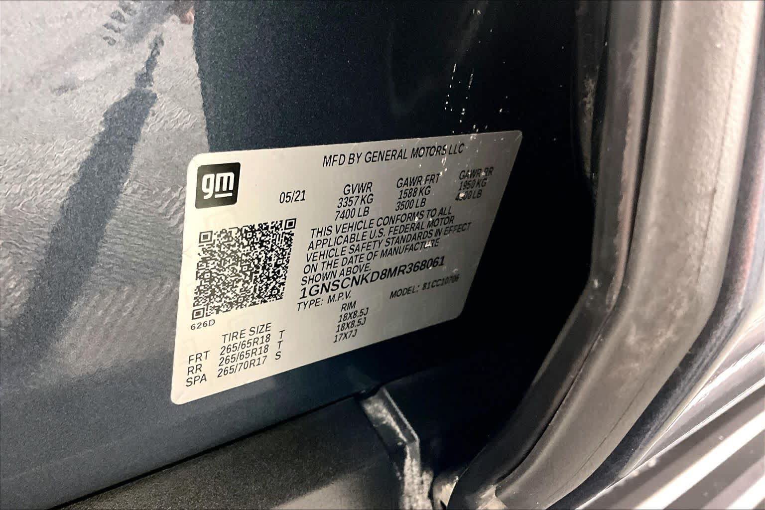 Certified 2021 Chevrolet Tahoe LT RWD image 35