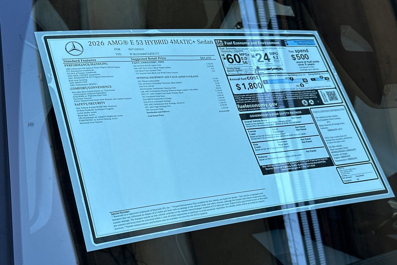 New 2026 Mercedes-Benz E 53 AMG e 4MATIC Sedan image 29