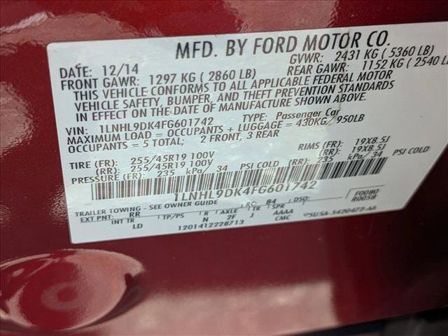Used 2015 Lincoln MKS w/ Equipment Group 101A FWD image 23