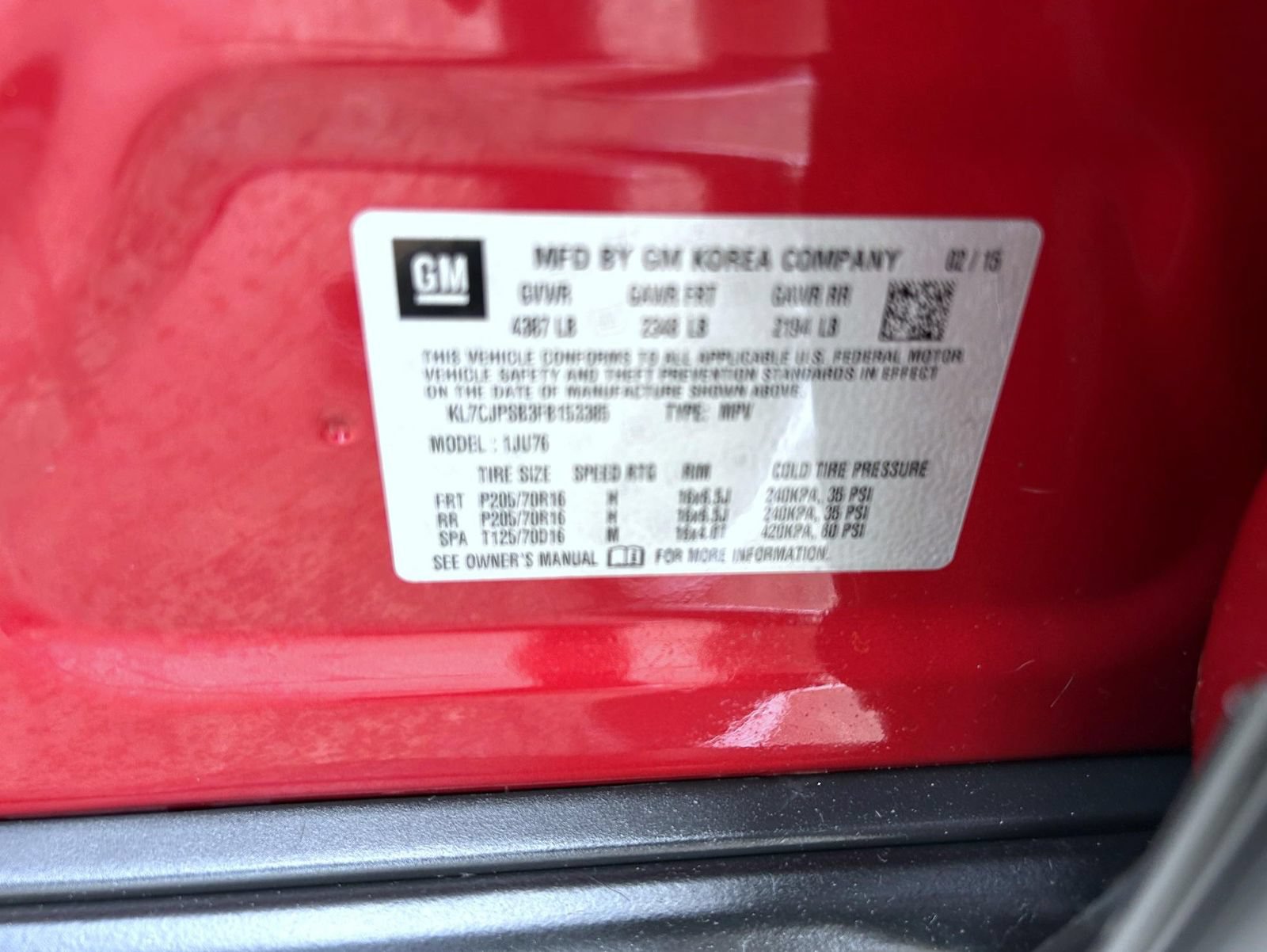 Certified 2015 Chevrolet Trax LS AWD/4WD image 25