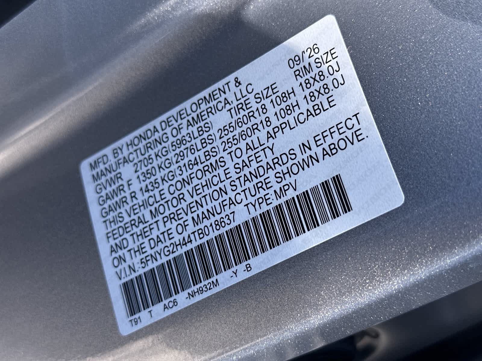New 2026 Honda Pilot EX-L image 19