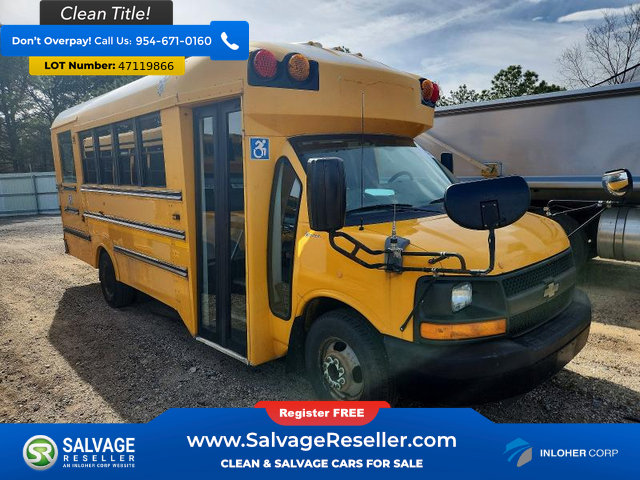 Used 2012 Chevrolet Express 3500 Extended w/ School Bus Package